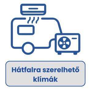 hátfalra szerelhető autóklíma
